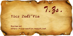 Ticz Zsófia névjegykártya