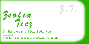 zsofia ticz business card